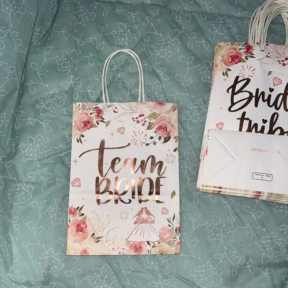 11 Bride Tribe Team Bride Floral Gift Bags